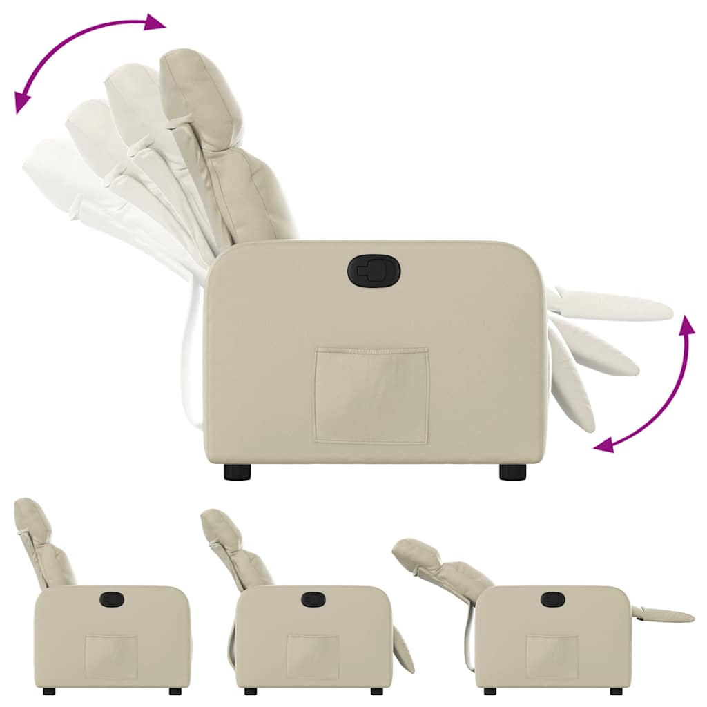 Fauteuil inclinable Crème Similicuir - XIOS