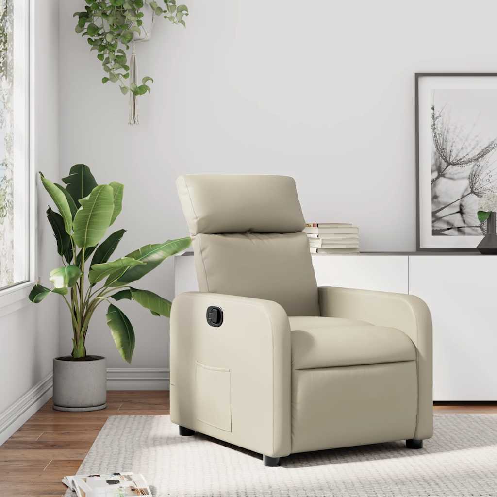 Fauteuil inclinable Crème Similicuir - XIOS