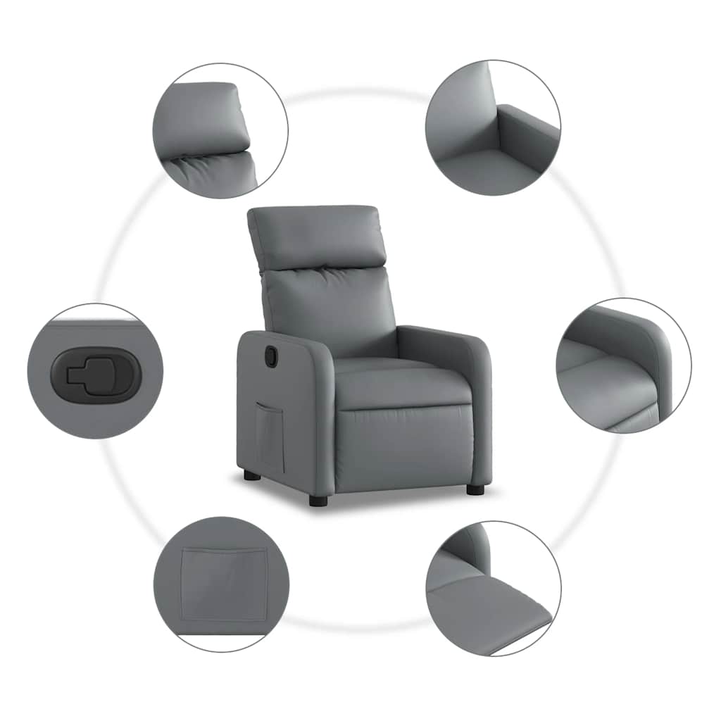 Fauteuil inclinable Gris Similicuir - XIOS