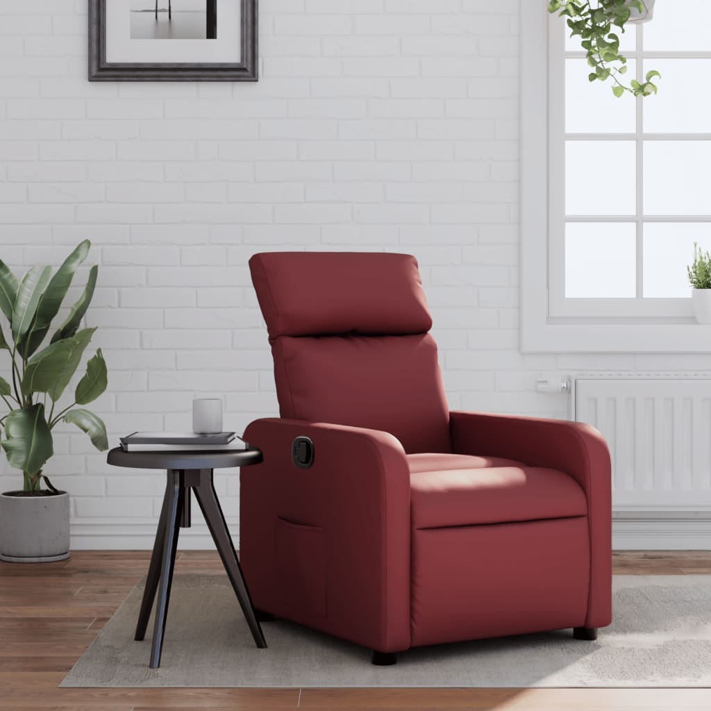 Fauteuil inclinable Rouge bordeaux Similicuir - XIOS
