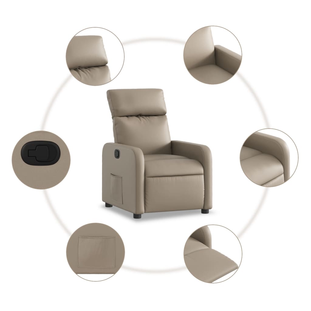 Fauteuil inclinable Cappuccino Similicuir - XIOS