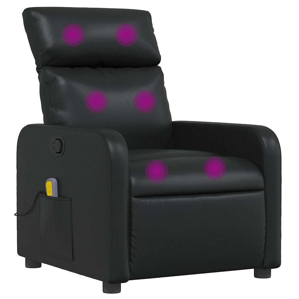 Fauteuil de massage inclinable Noir Similicuir - XIOS