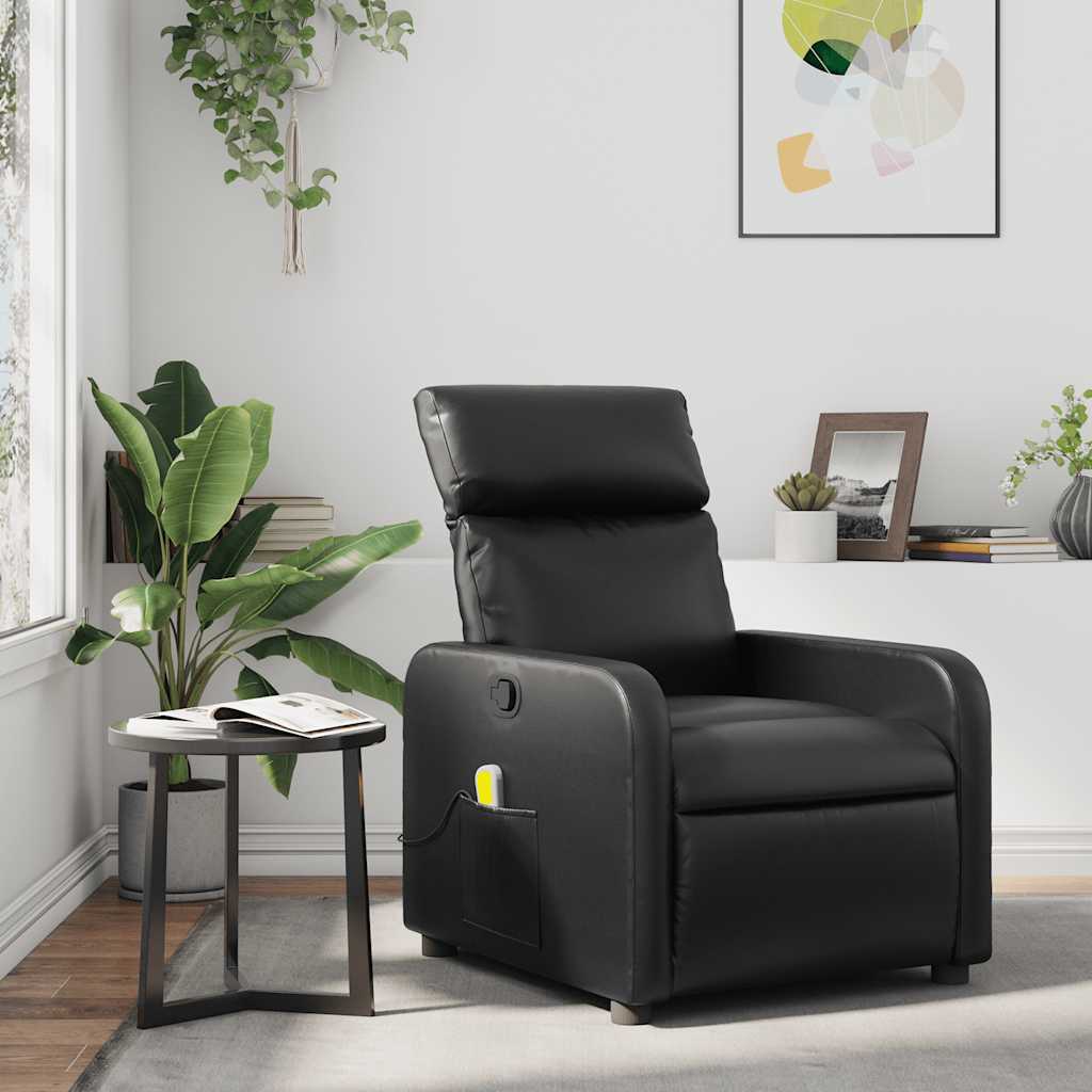 Fauteuil de massage inclinable Noir Similicuir - XIOS