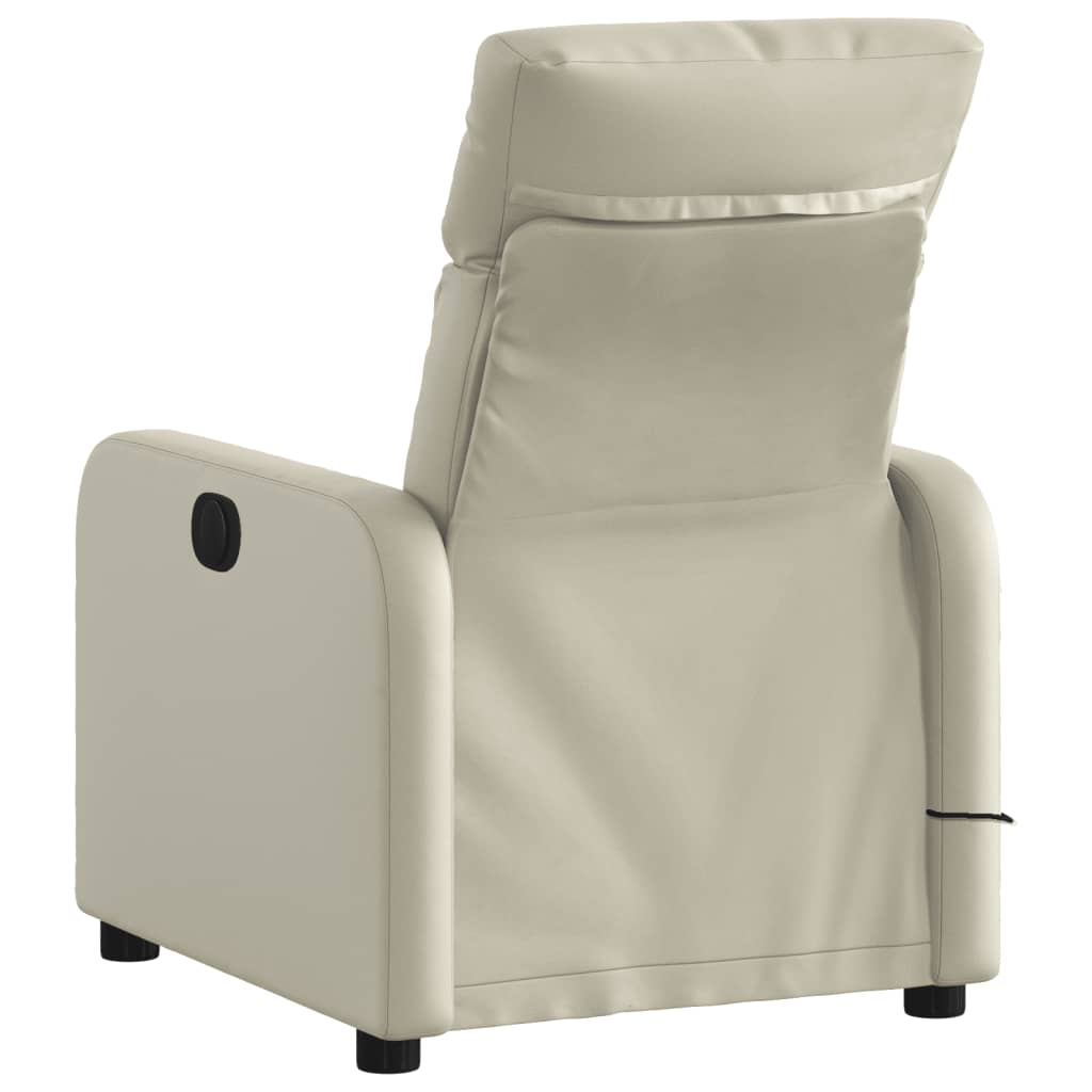 Fauteuil inclinable de massage Crème Similicuir - XIOS