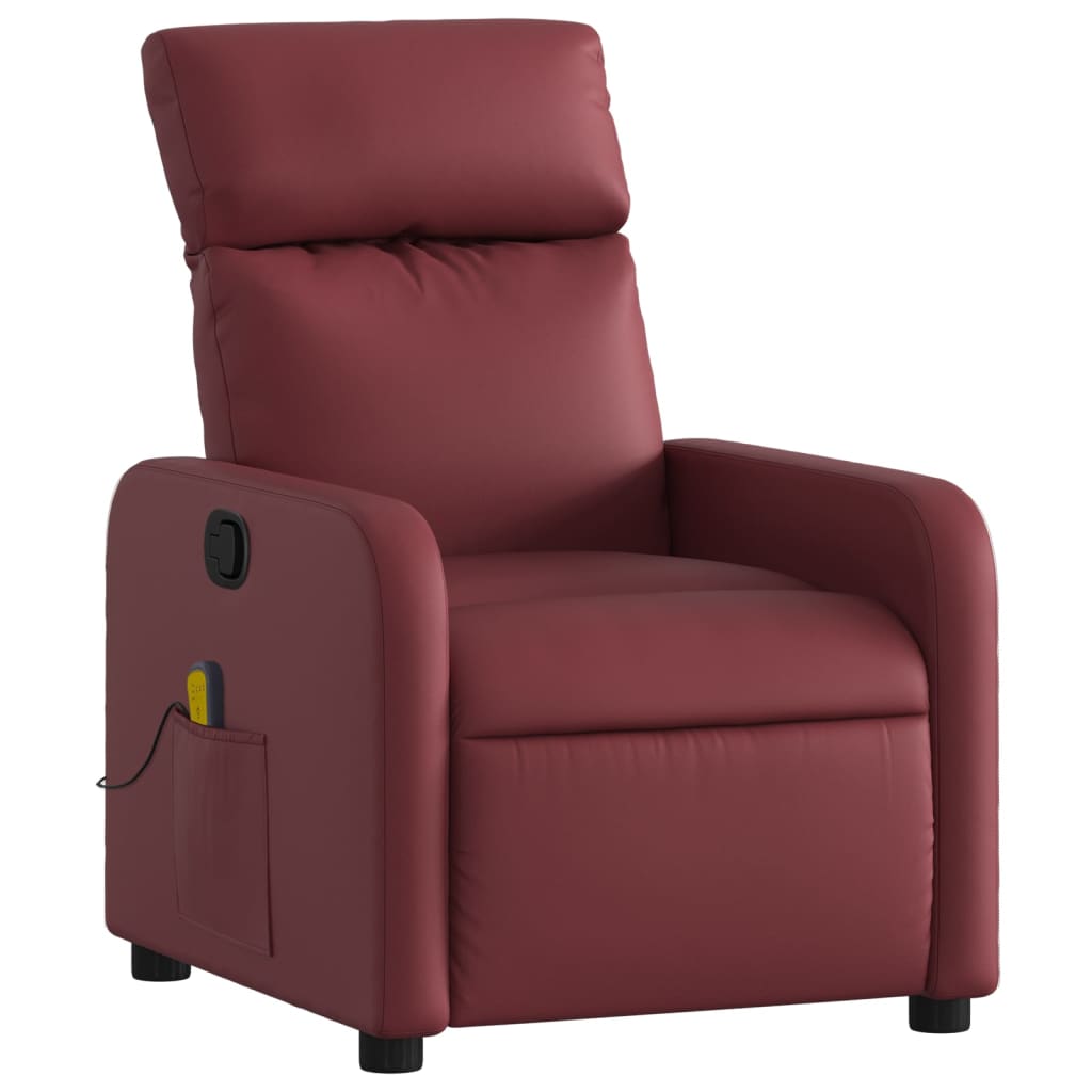 Fauteuil de massage inclinable Rouge bordeaux Similicuir - XIOS