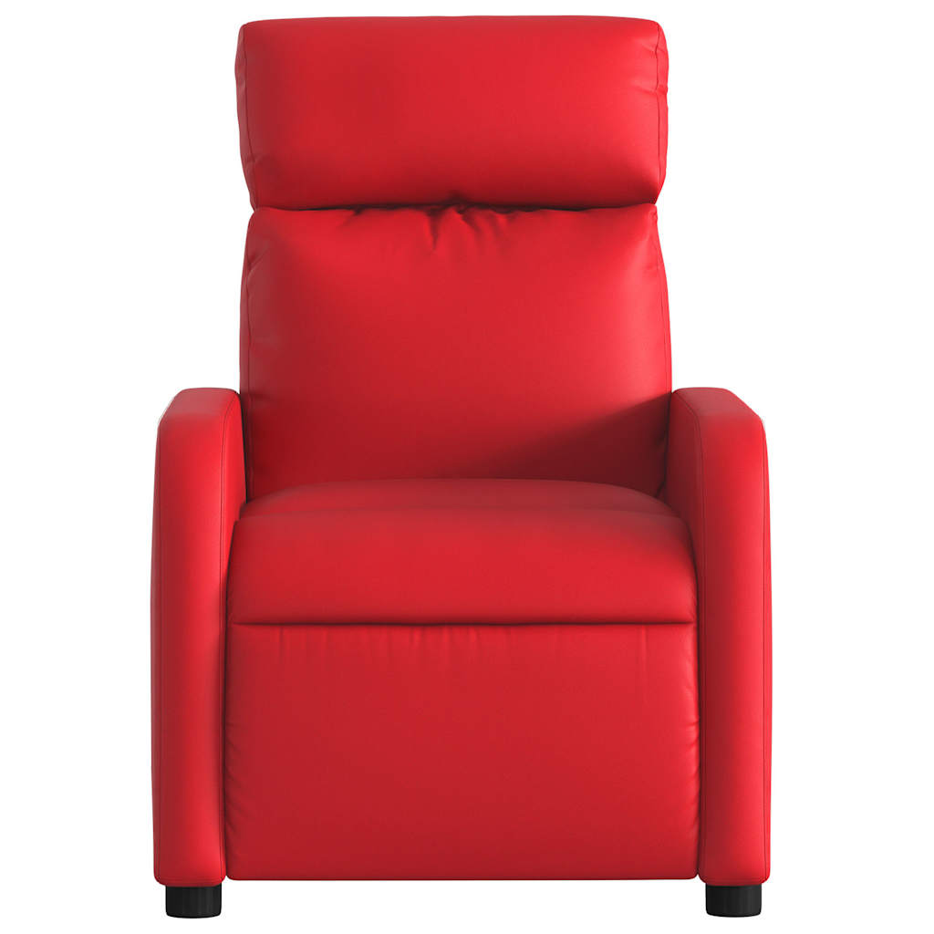 Fauteuil de massage inclinable rouge similicuir - XIOS