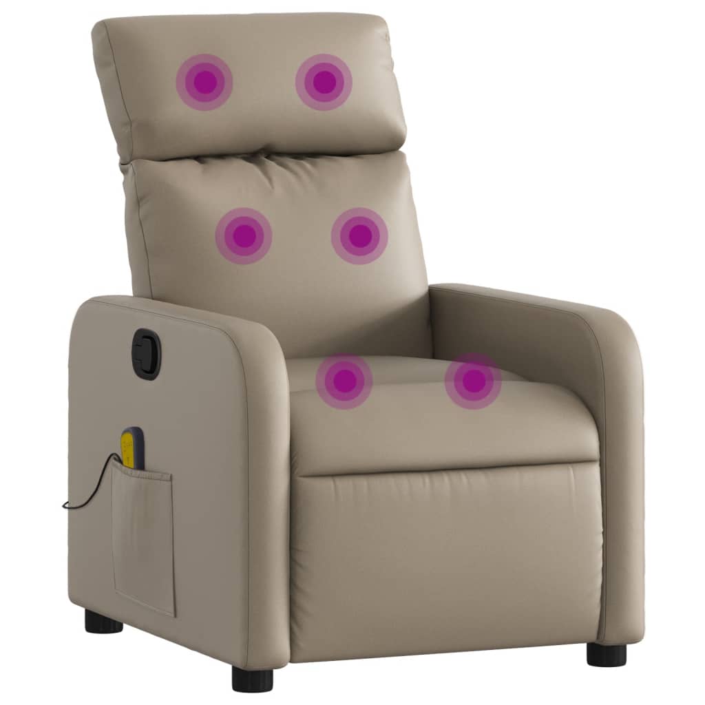 Fauteuil de massage inclinable Cappuccino Similicuir - XIOS