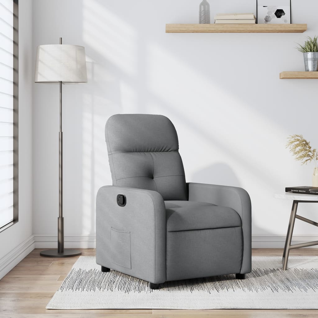 Fauteuil inclinable Gris clair Tissu - XIOS