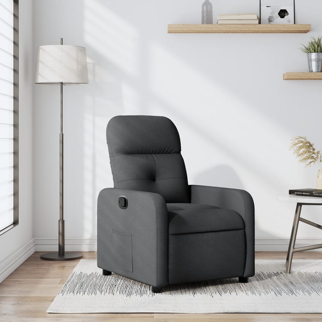 Fauteuil inclinable Gris foncé Tissu - XIOS