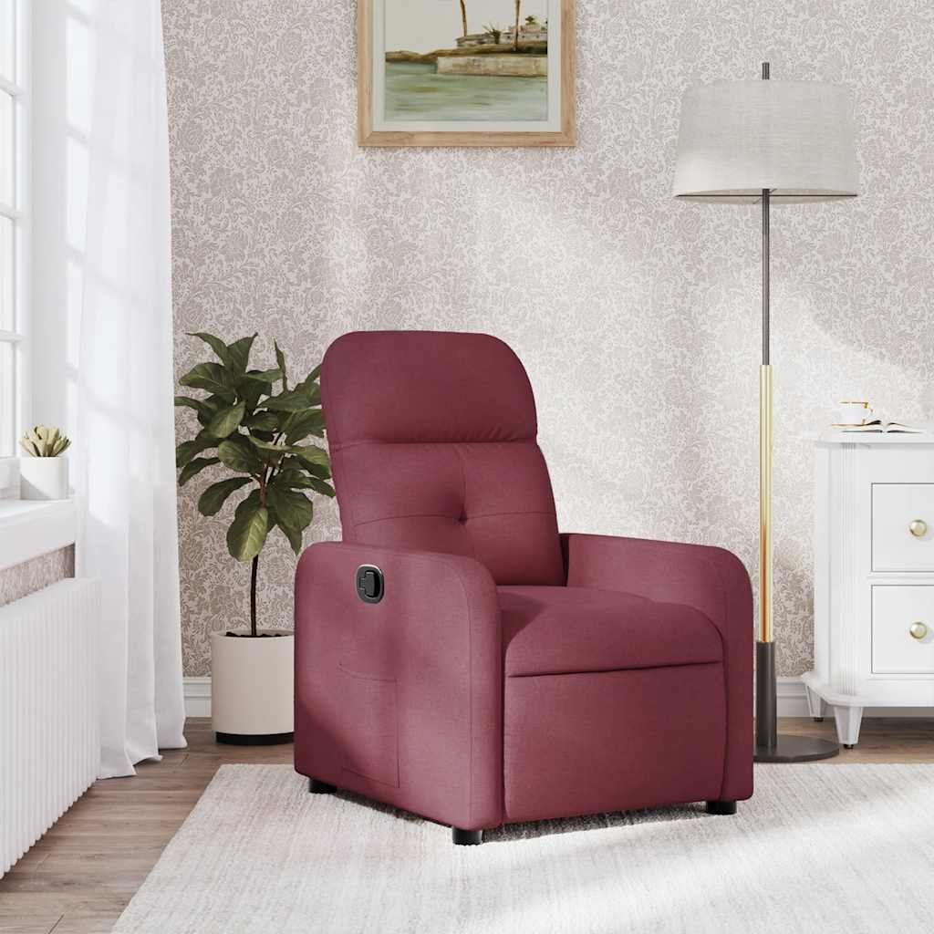 Fauteuil inclinable Rouge bordeaux Tissu - XIOS