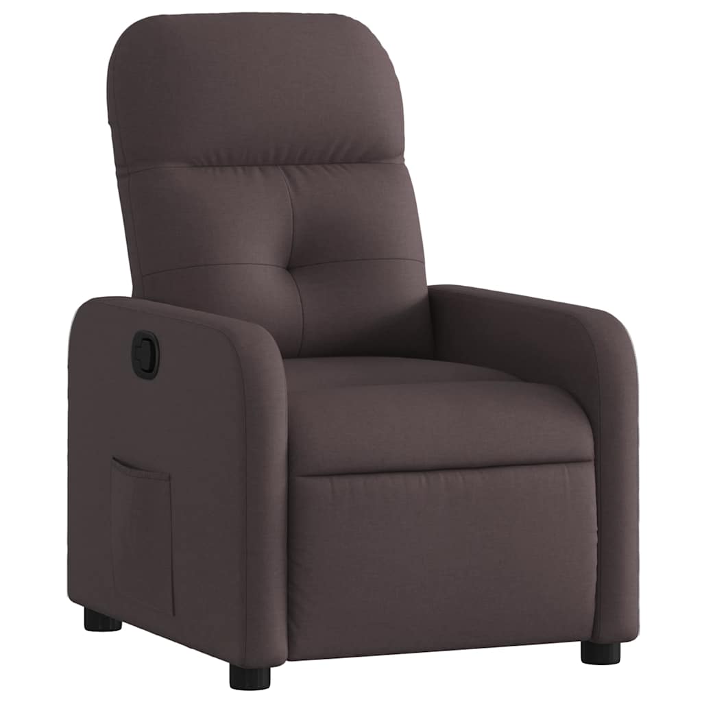 Fauteuil inclinable Marron foncé Tissu - XIOS