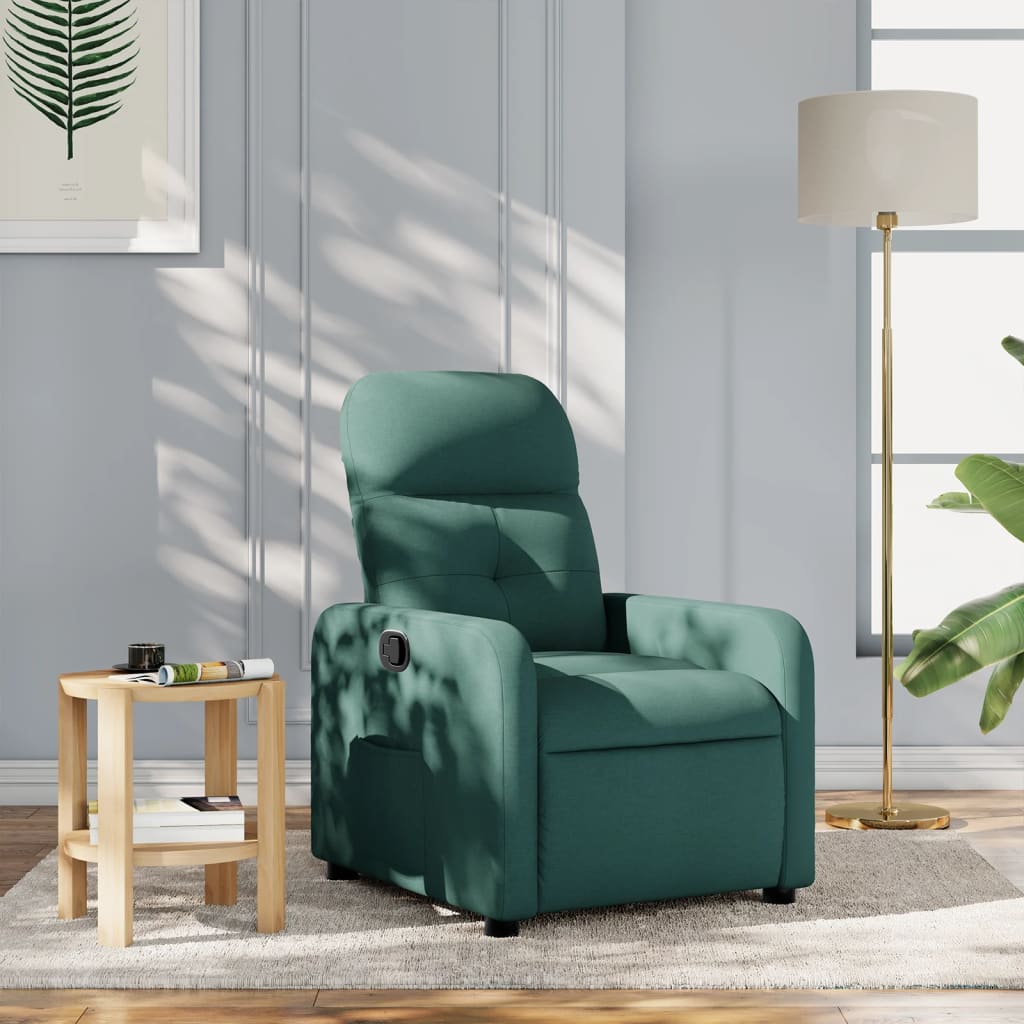 Fauteuil inclinable Vert foncé Tissu - XIOS
