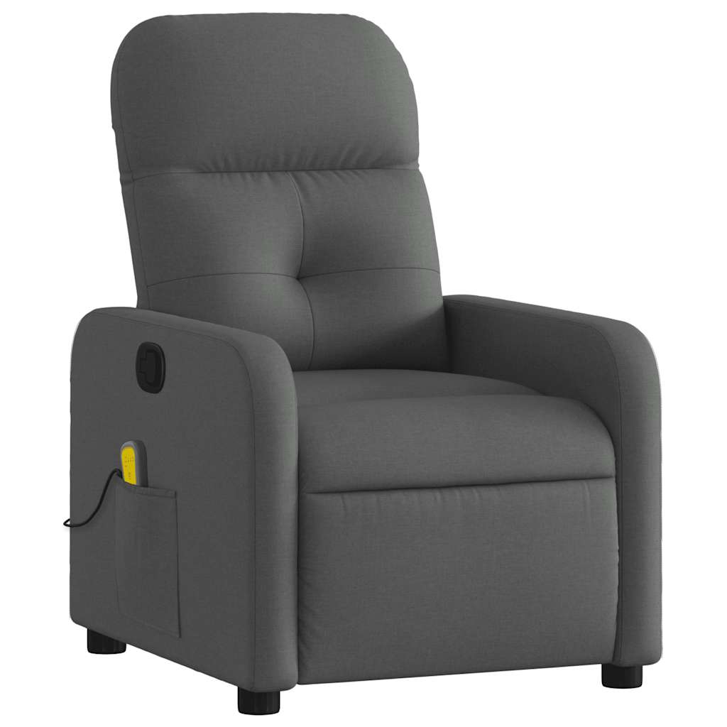 Fauteuil de massage inclinable Gris foncé Tissu - XIOS