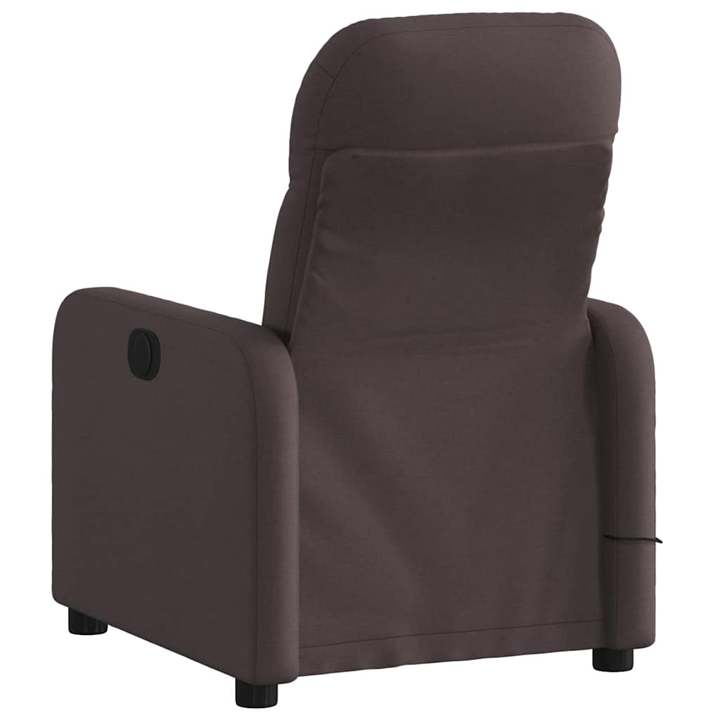 Fauteuil de massage inclinable Marron foncé Tissu - XIOS