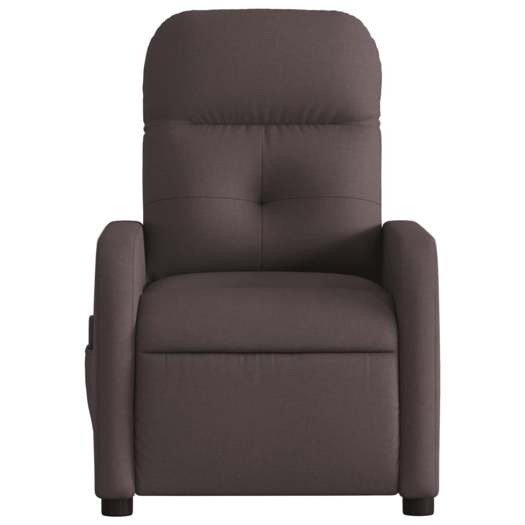 Fauteuil de massage inclinable Marron foncé Tissu - XIOS