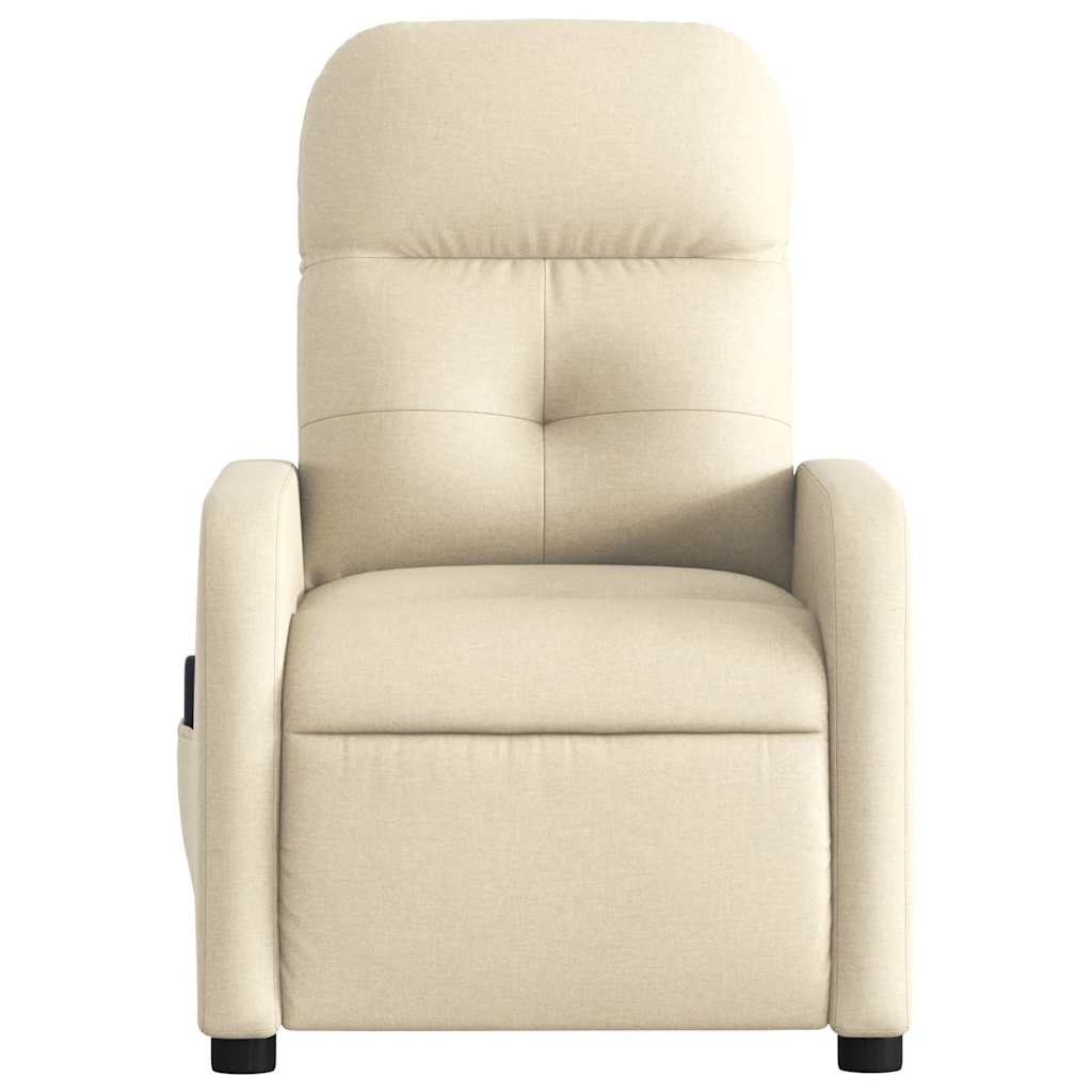 Fauteuil de massage inclinable Crème Tissu - XIOS
