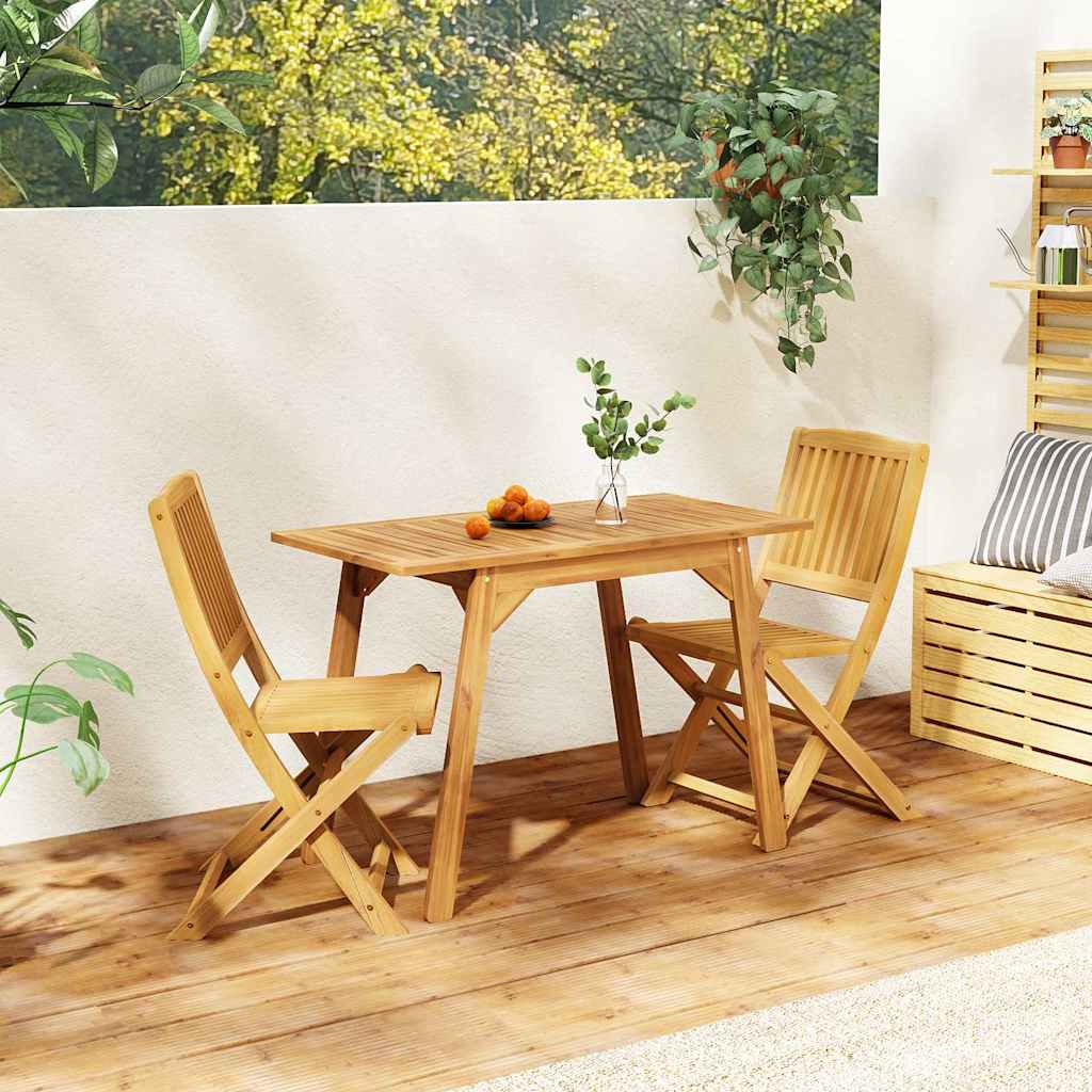 Ensemble de balcon 3 pcs Bois d'acacia solide - XIOS