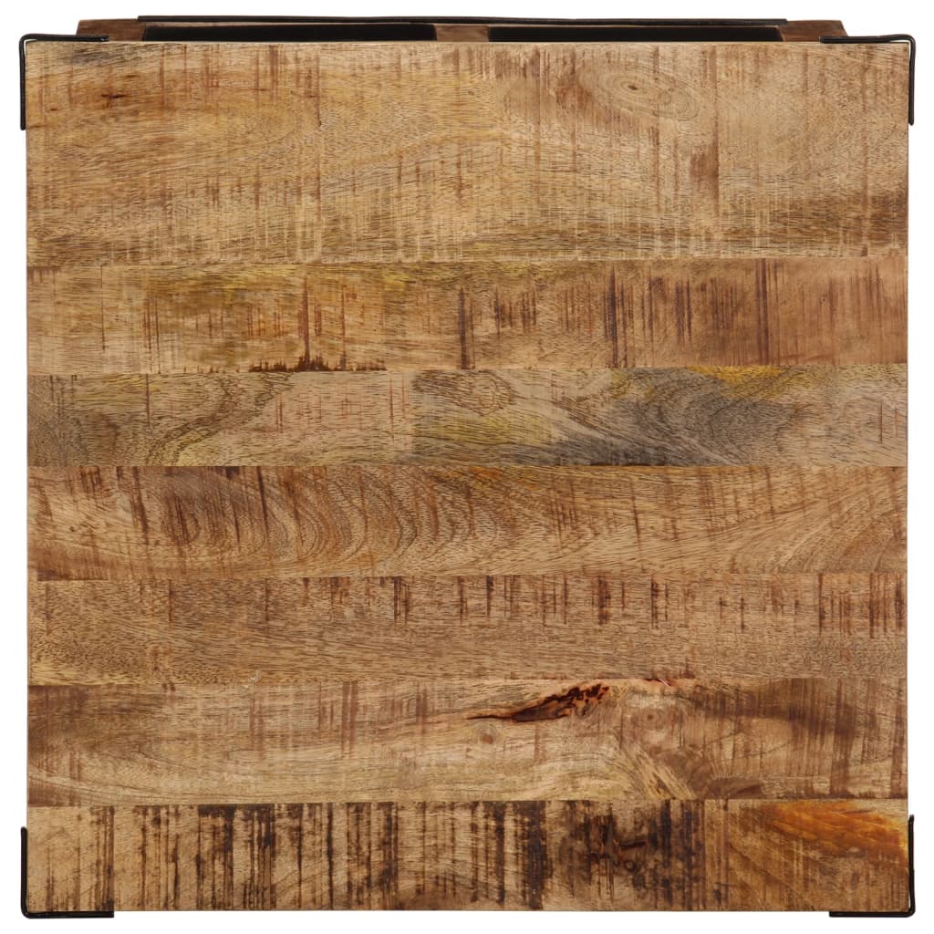 Table basse avec tiroirs 50x50x40 cm bois de manguier massif - XIOS