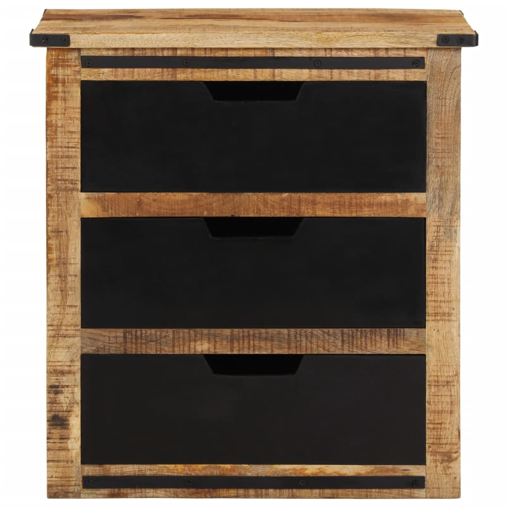Buffet avec 3 tiroirs 55x35x60 cm bois massif de manguier - XIOS
