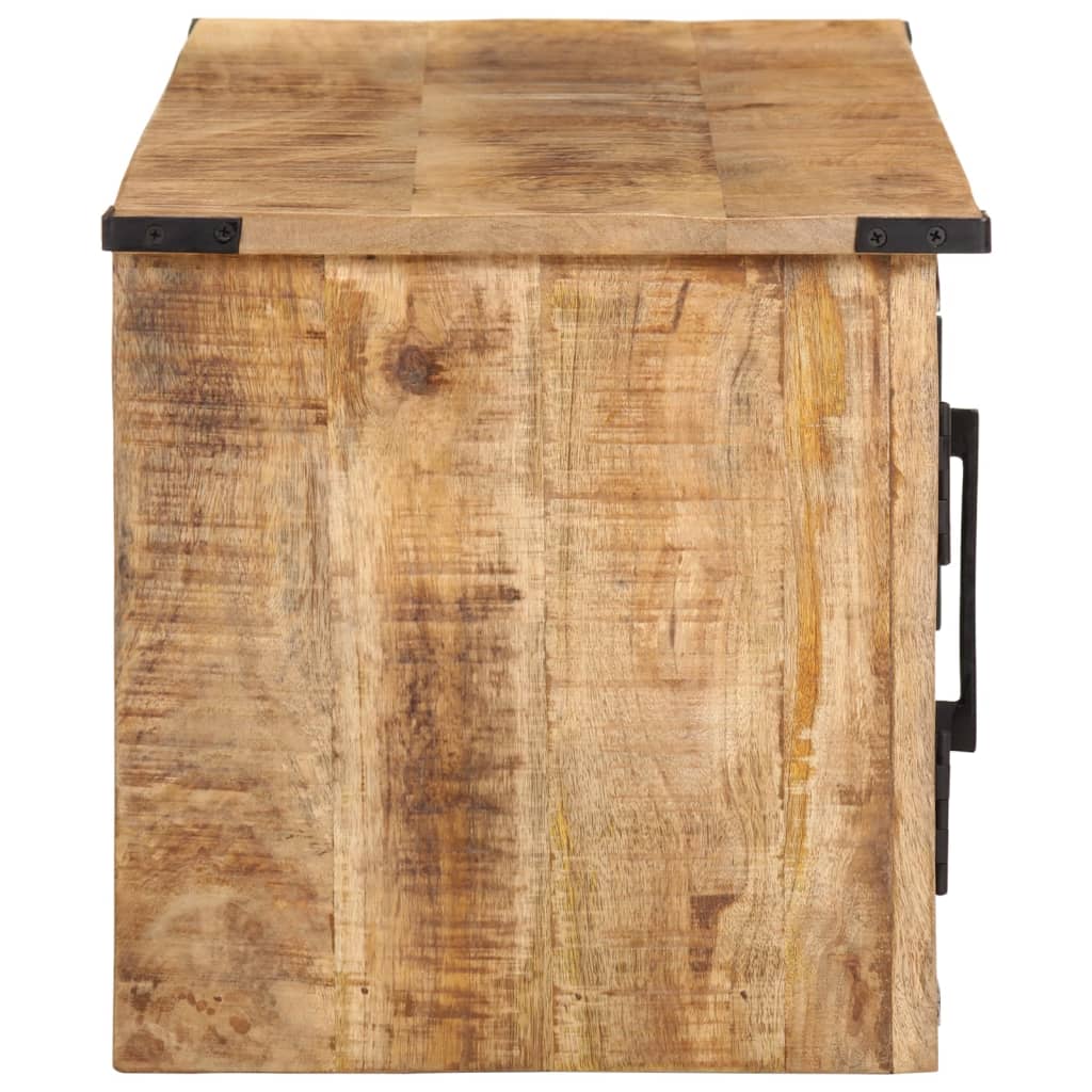 Meuble TV avec portes 105x35x36 cm bois massif de manguier - XIOS