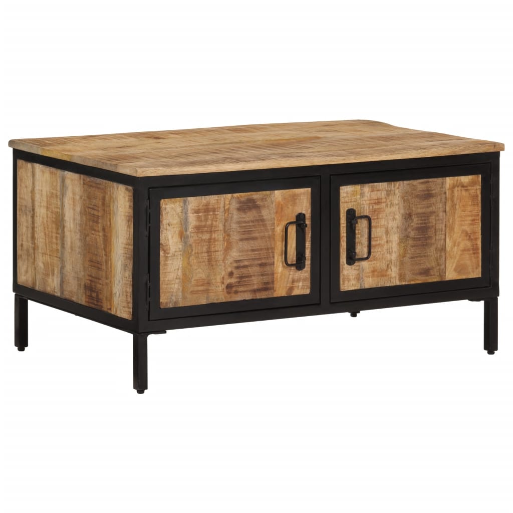 Table basse 80x50x40 cm bois de manguier massif brut - XIOS