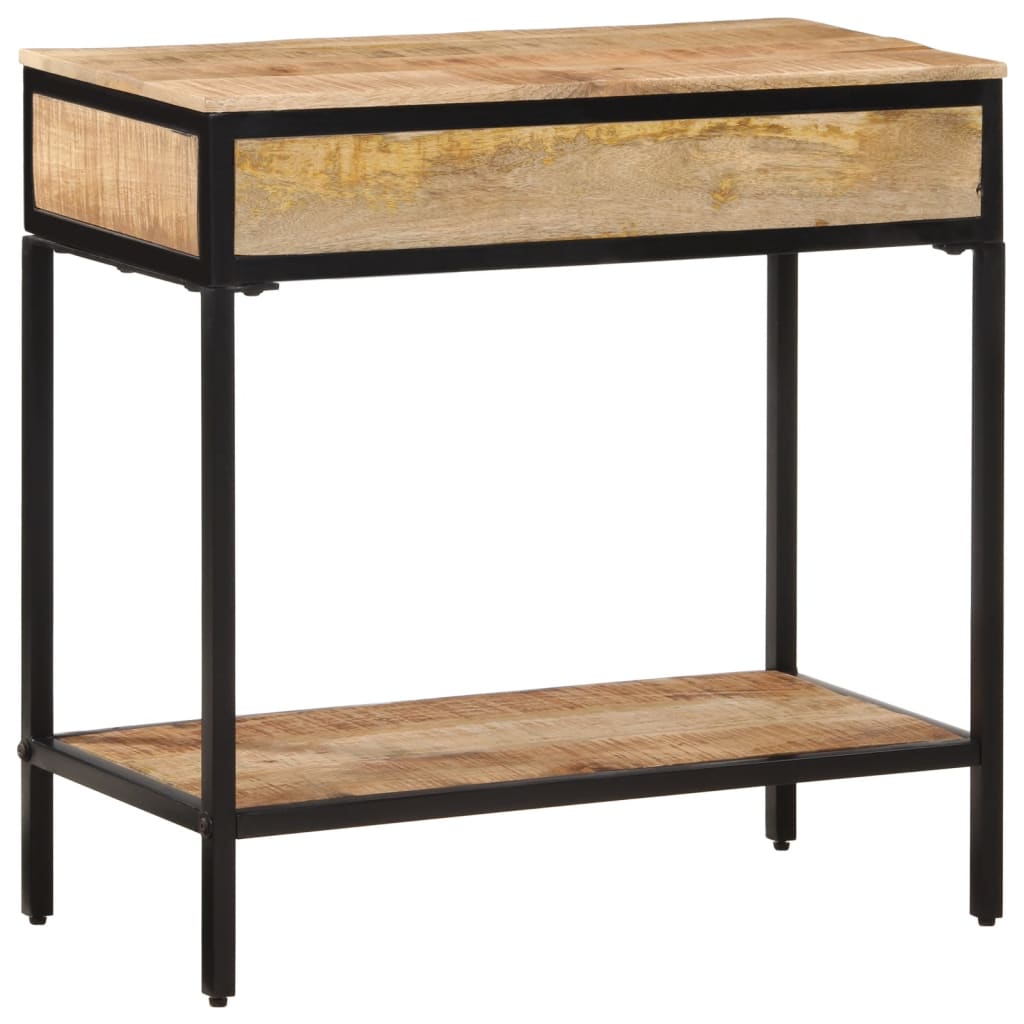 Table console 70x35x70 cm bois de manguier massif brut - XIOS