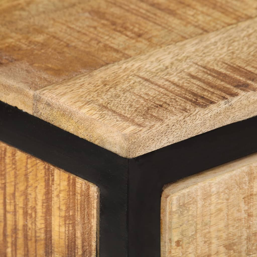 Table console 70x35x70 cm bois de manguier massif brut - XIOS