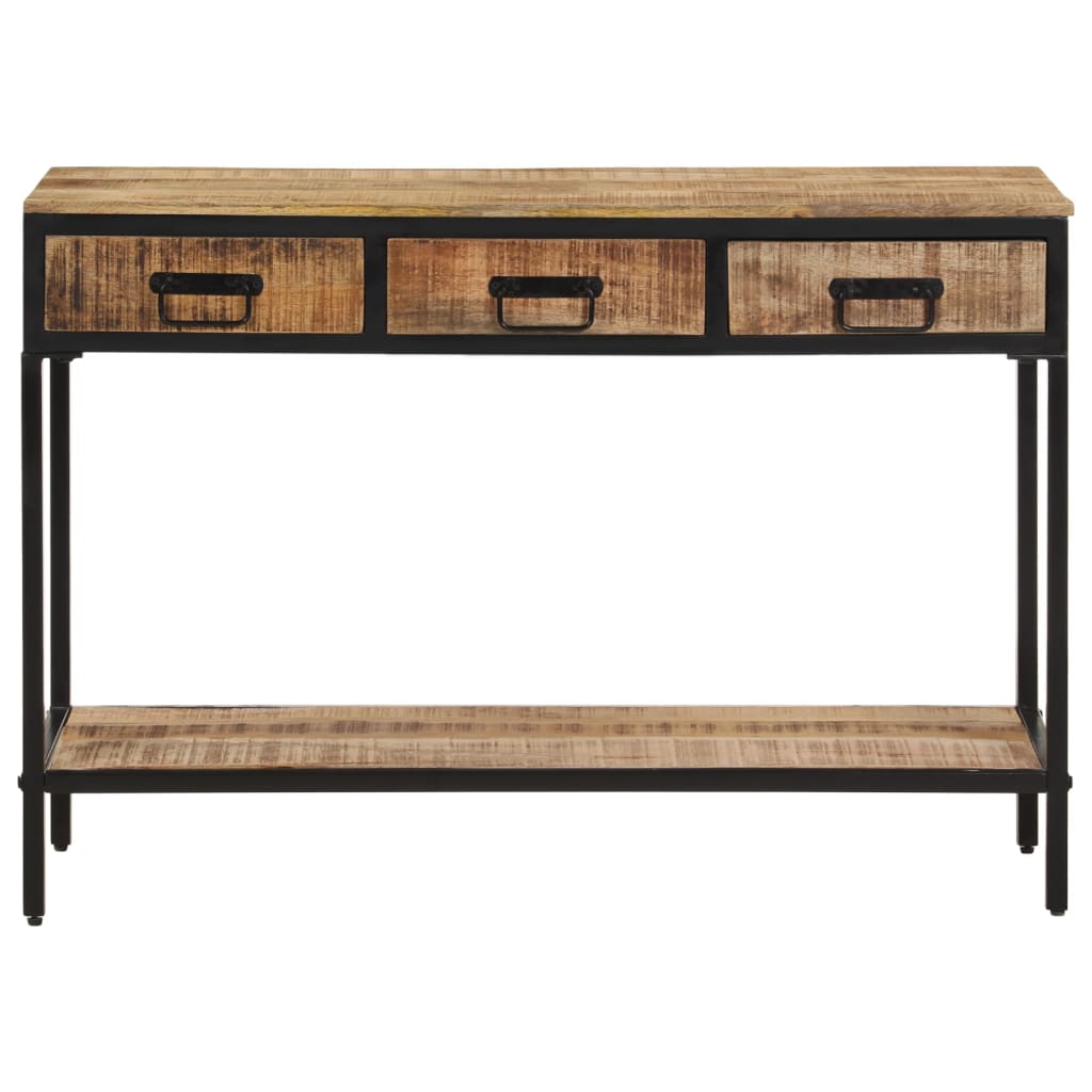 Table console 100x35x70 cm bois de manguier massif brut - XIOS