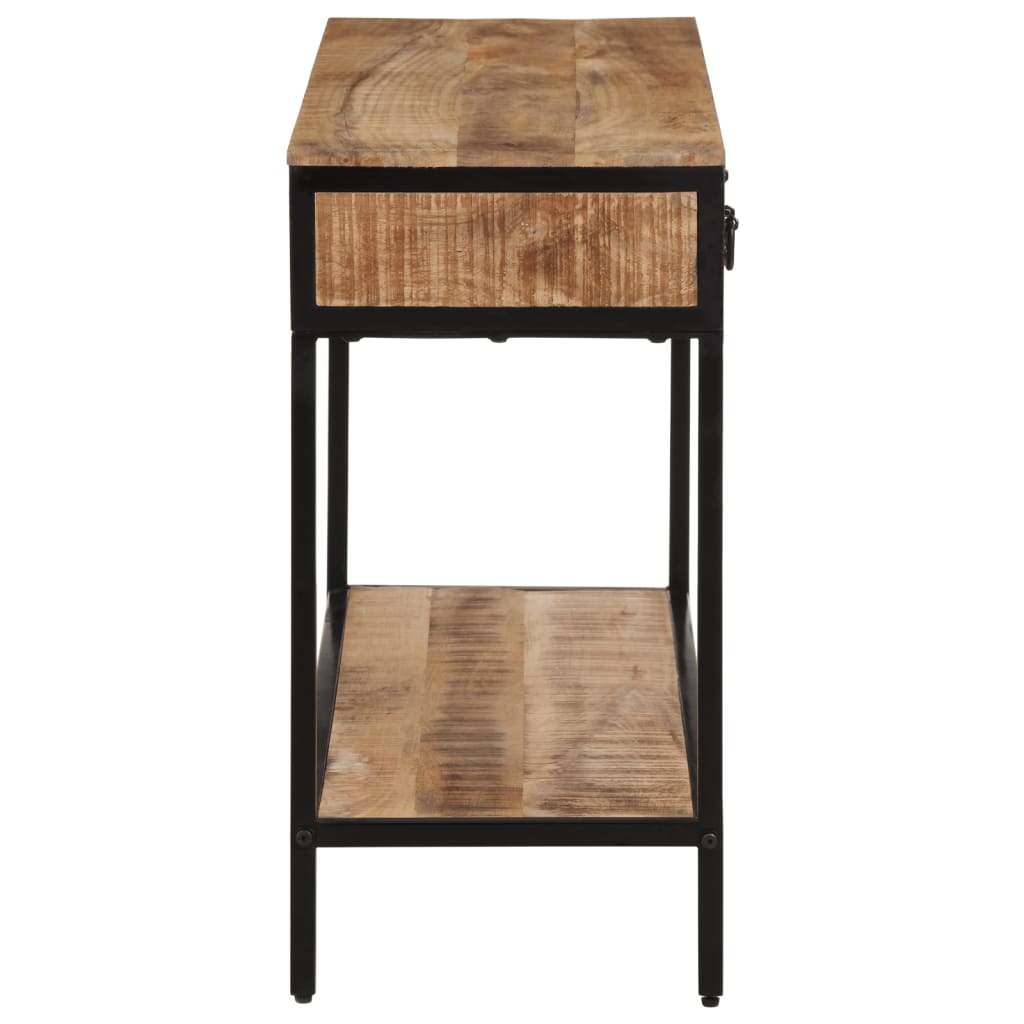 Table console 100x35x70 cm bois de manguier massif brut - XIOS