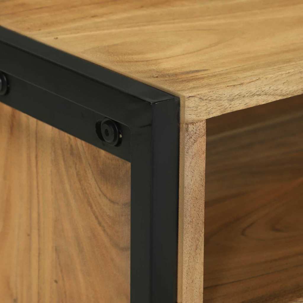 Meuble TV Marron 100 x 35 x 50 cm Bois d'Acacia Massif - XIOS