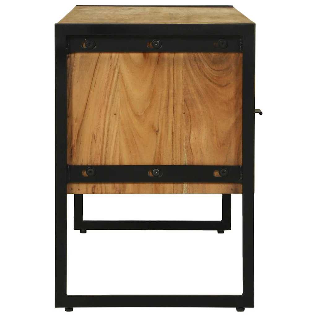 Meuble TV Marron 100 x 35 x 50 cm Bois d'Acacia Massif - XIOS
