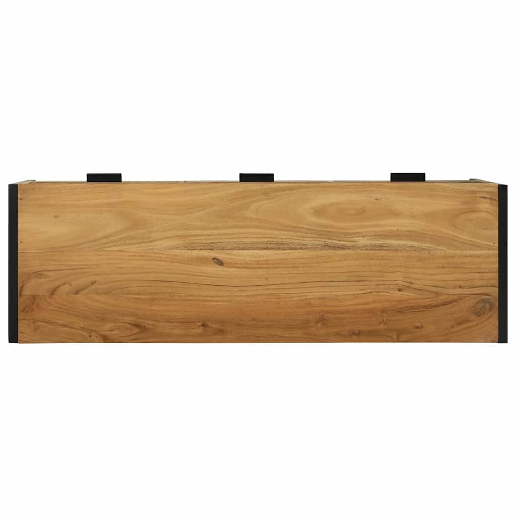 Meuble TV Marron 100 x 35 x 50 cm Bois d'Acacia Massif - XIOS