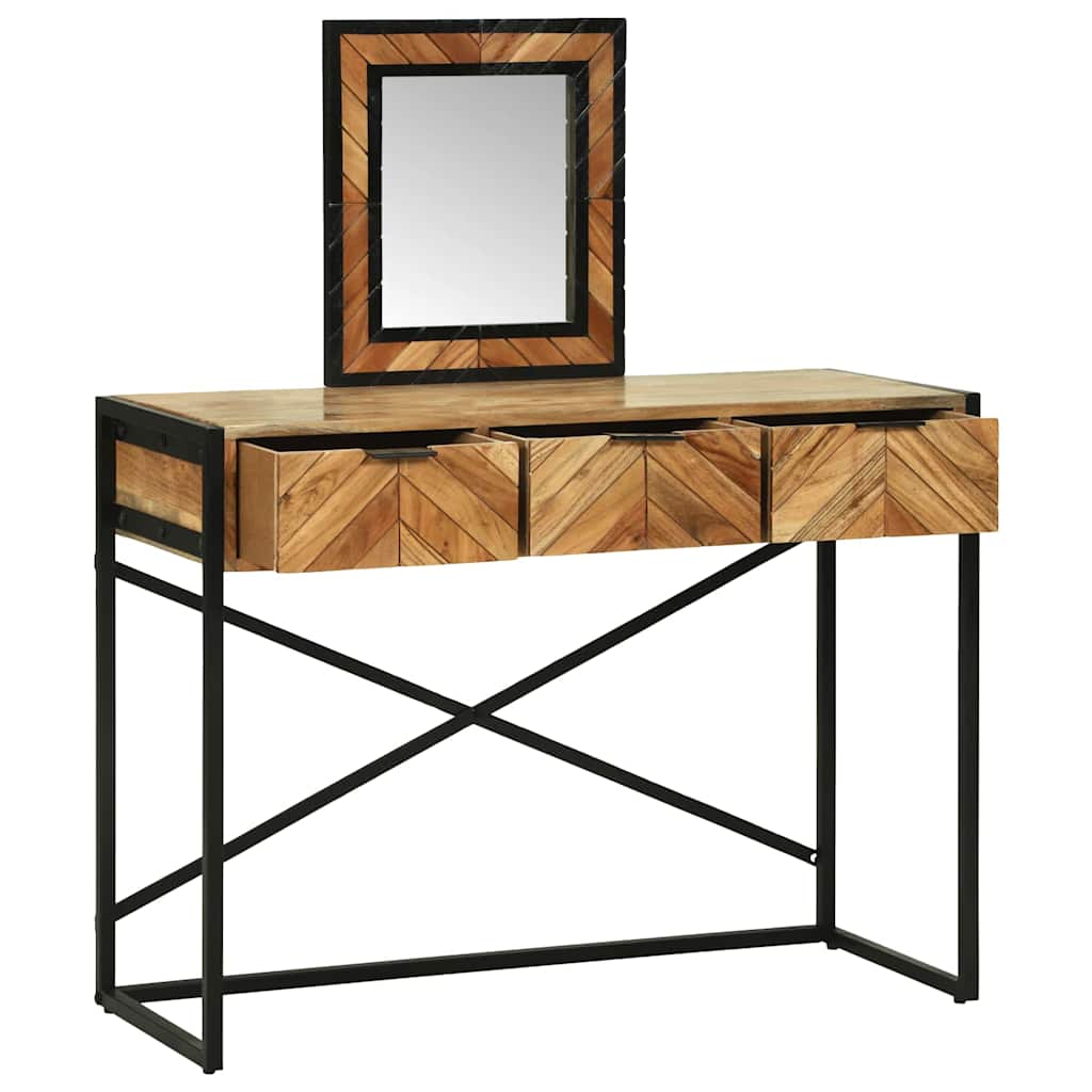 Table de Toilette Marron 100 x 40 x 120 cm Bois d'acacia massif - XIOS