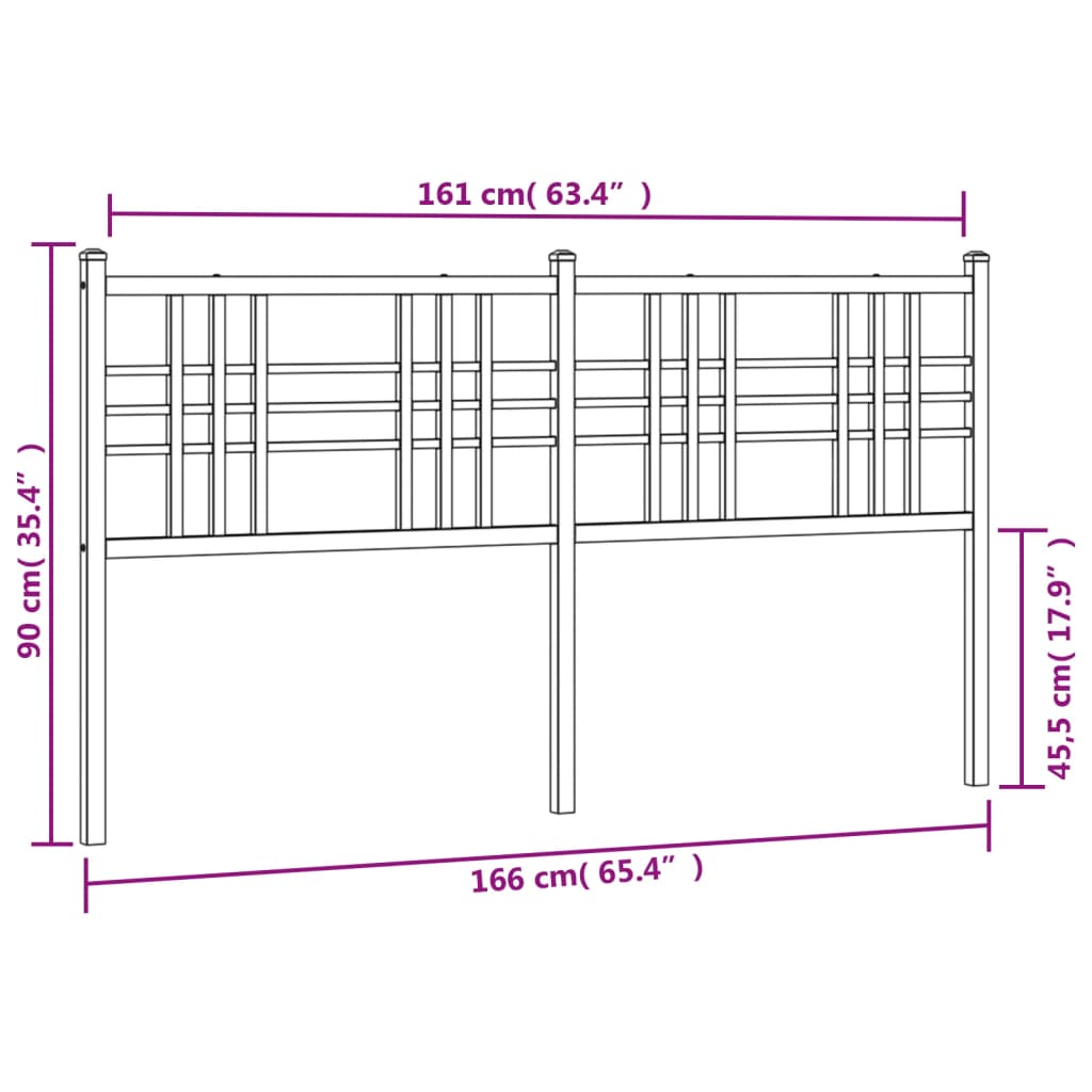 Tête de lit métal blanc 160 cm - XIOS