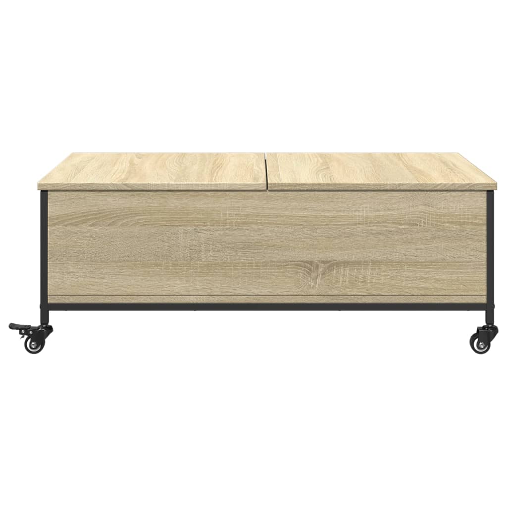 Table basse avec roulettes chêne sonoma bois d'ingénierie - XIOS