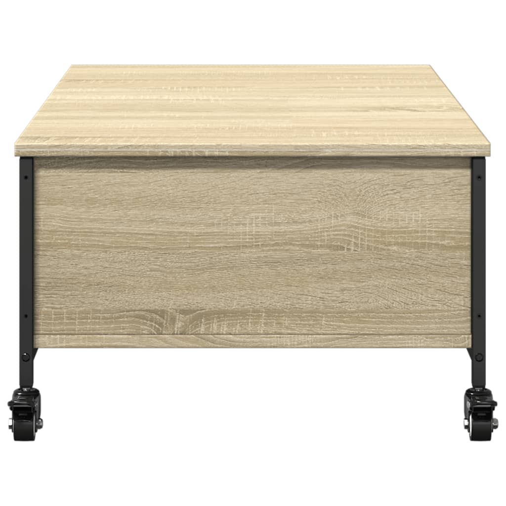 Table basse avec roulettes chêne sonoma bois d'ingénierie - XIOS
