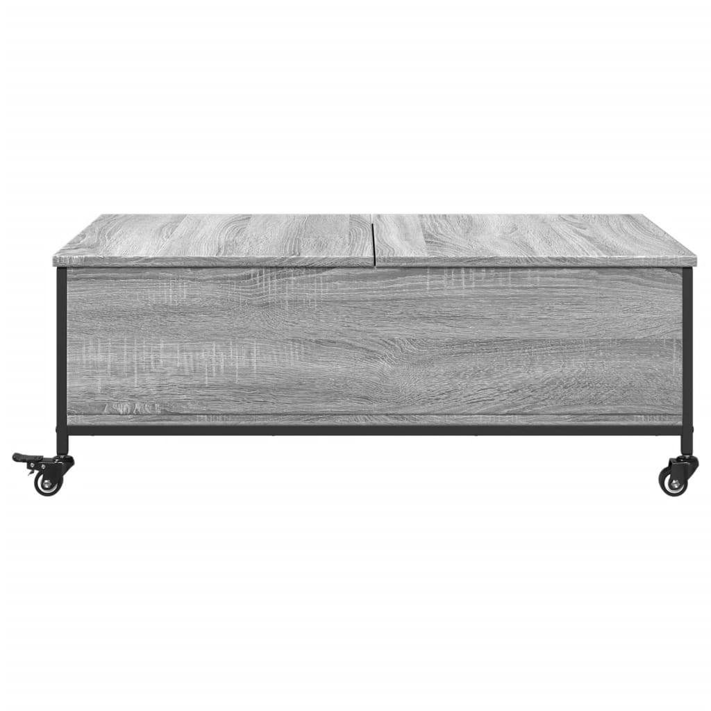 Table basse avec roulettes sonoma gris bois d'ingénierie - XIOS