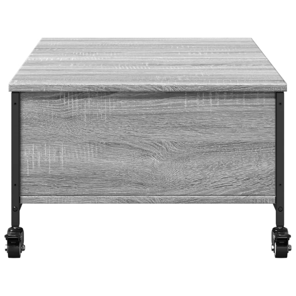 Table basse avec roulettes sonoma gris bois d'ingénierie - XIOS