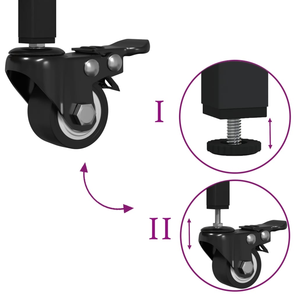 Chariot de cuisine sonoma gris 60x41x76 cm bois d'ingénierie - XIOS