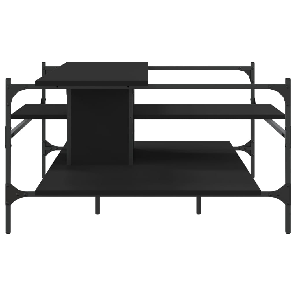 Table basse noir 100x100x48,5 cm bois d'ingénierie - XIOS