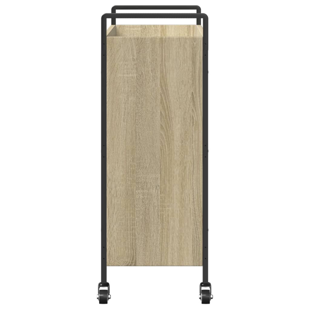 Chariot de cuisine chêne sonoma 70x30x82 cm bois d'ingénierie