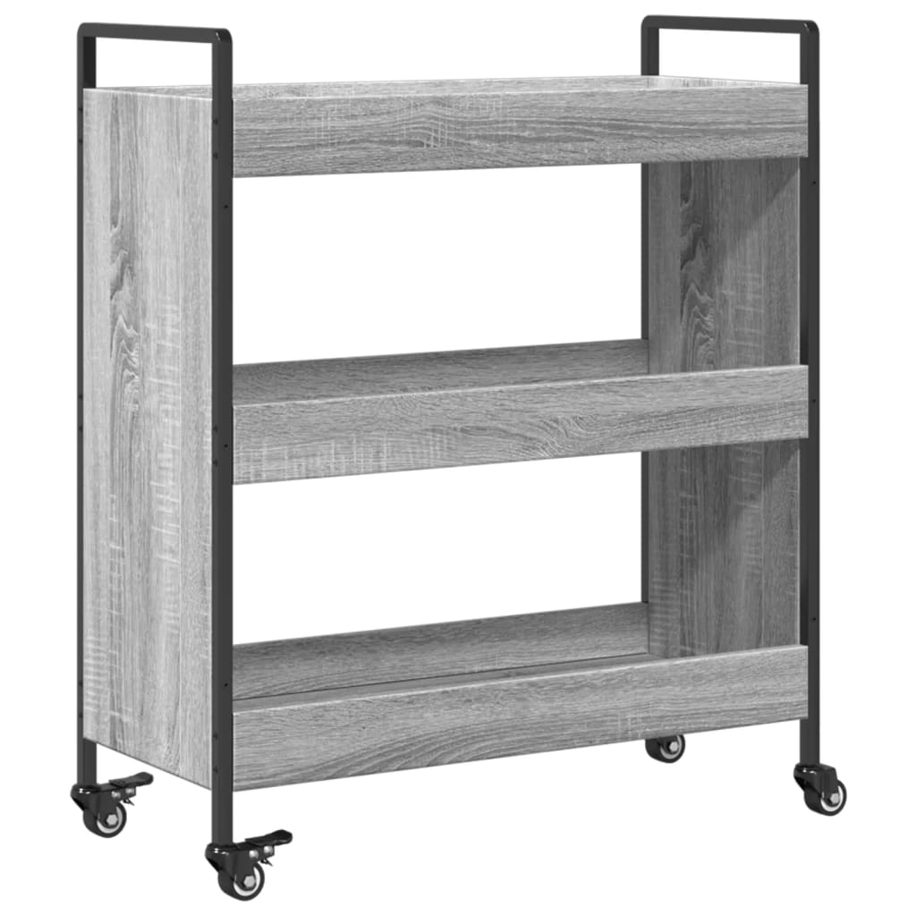Chariot de cuisine sonoma gris 70x30x82 cm bois d'ingénierie - XIOS
