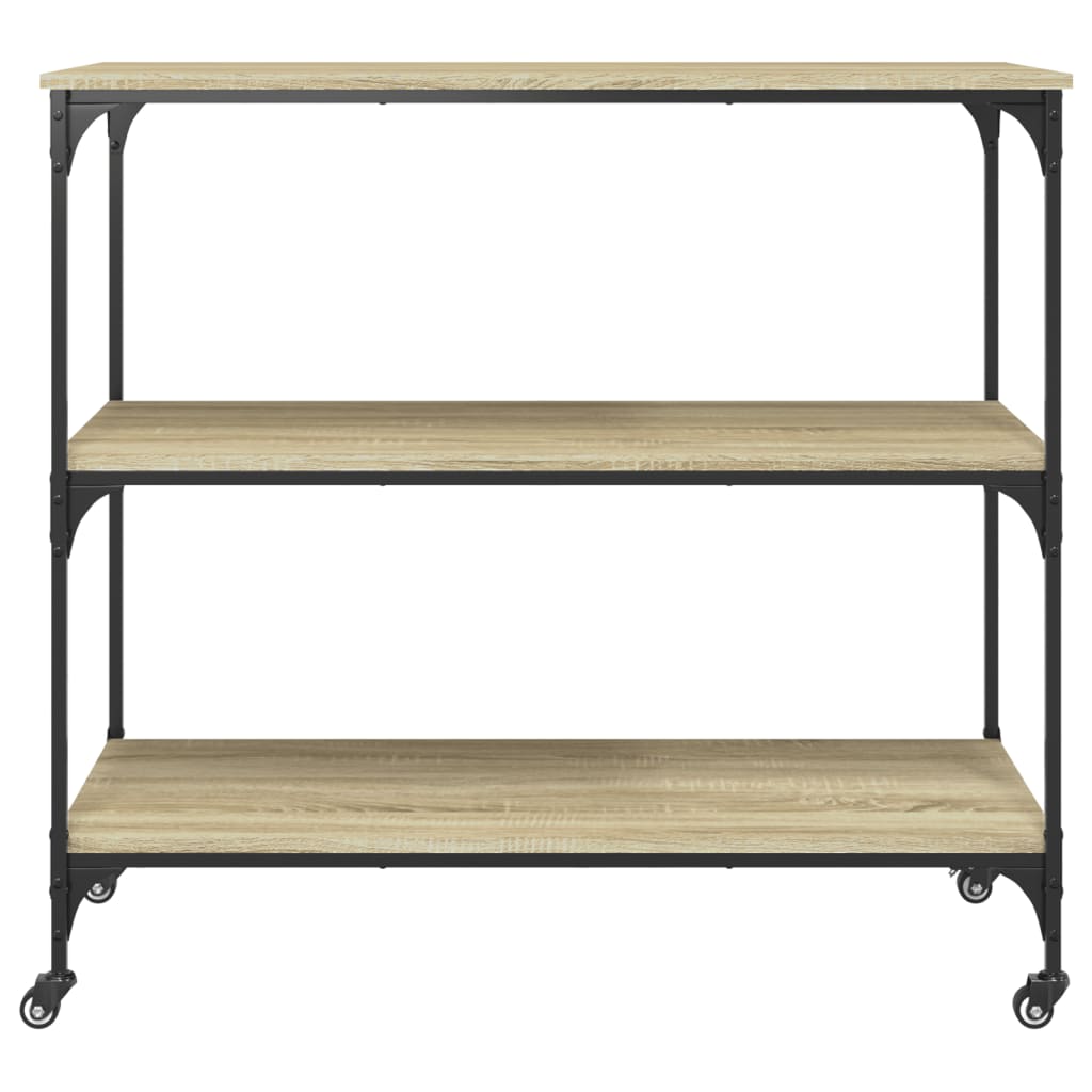 Chariot de cuisine chêne sonoma 102x50x95 cm bois d'ingénierie