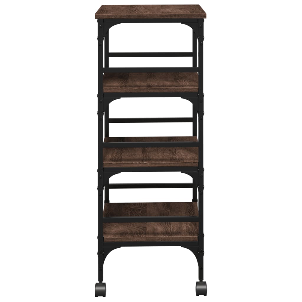 Chariot de cuisine chêne marron 45x35x89,5 bois d'ingénierie - XIOS