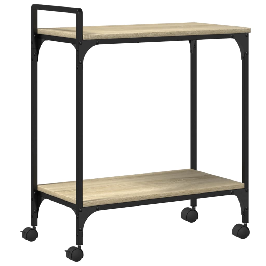 Chariot de cuisine chêne sonoma 60,5x31x72,5 cm bois ingénierie Dessertes vidaXL