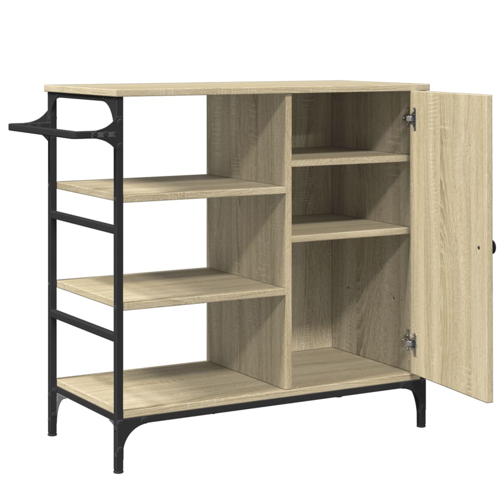 Chariot de cuisine chêne sonoma bois d'ingénierie - XIOS