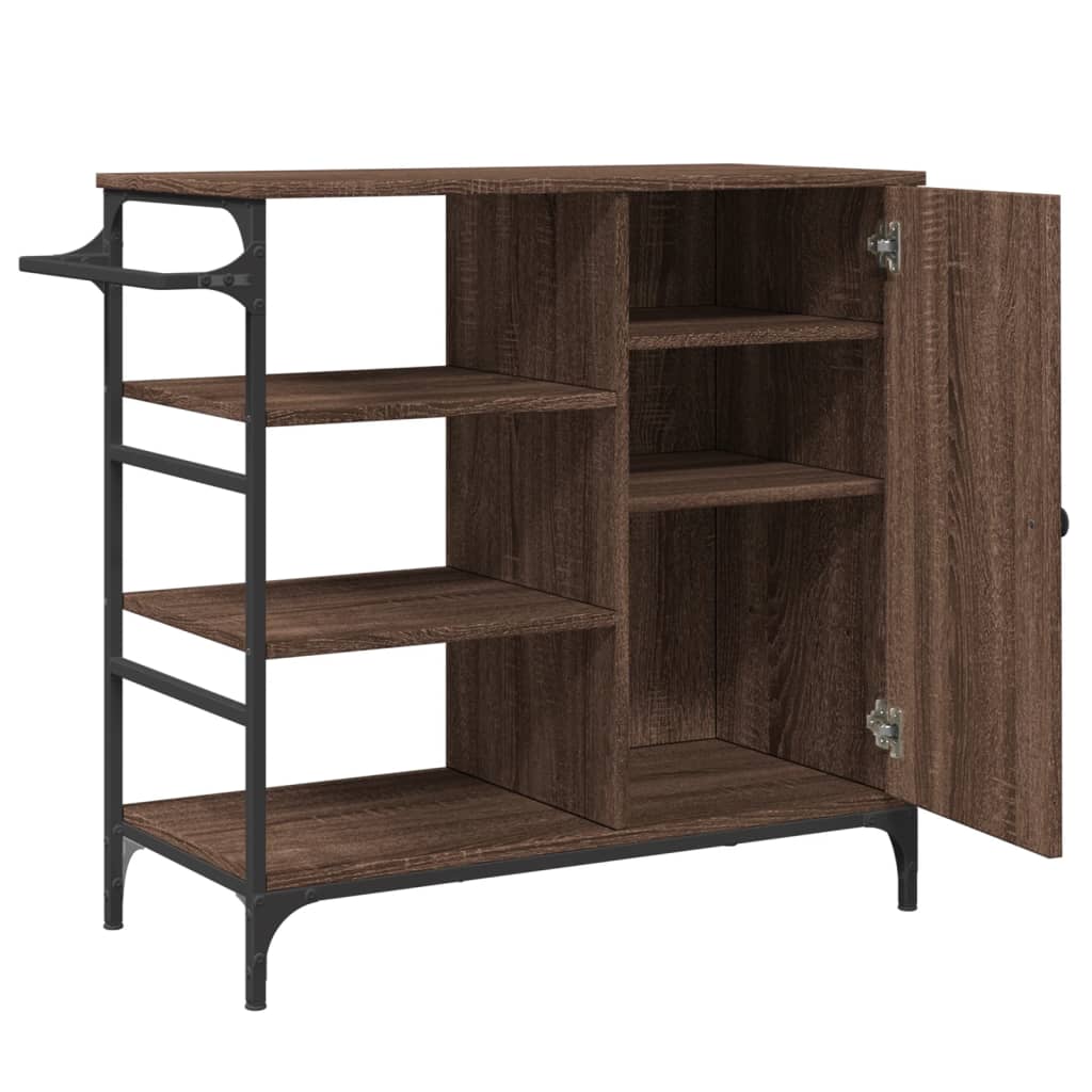 Chariot de cuisine chêne marron bois d'ingénierie - XIOS