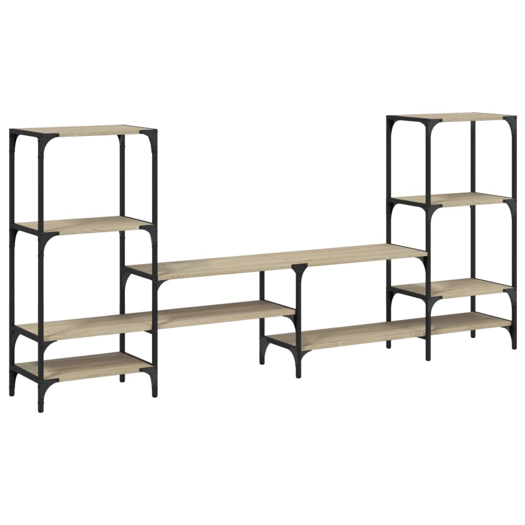 Meuble TV chêne sonoma 206,5x28,5x95 cm bois d'ingénierie - XIOS