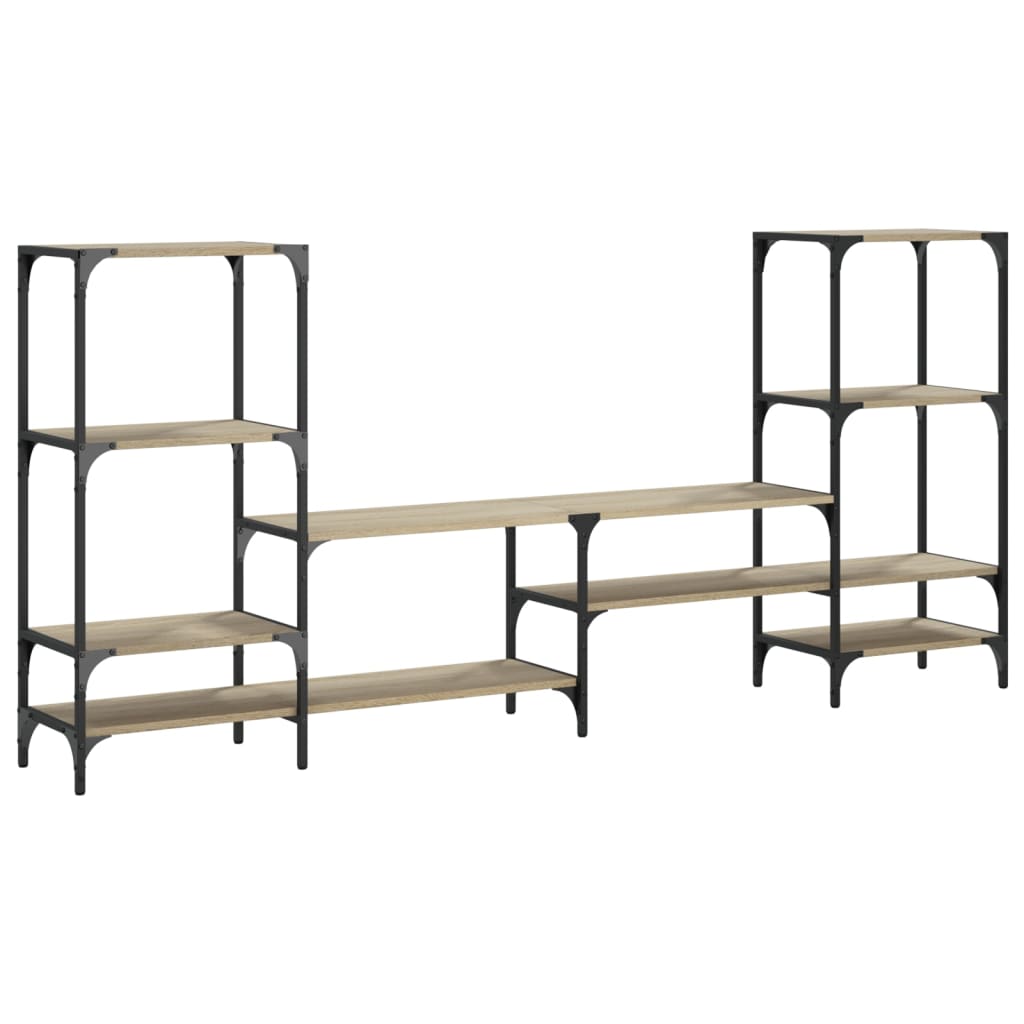 Meuble TV chêne sonoma 206,5x28,5x95 cm bois d'ingénierie - XIOS