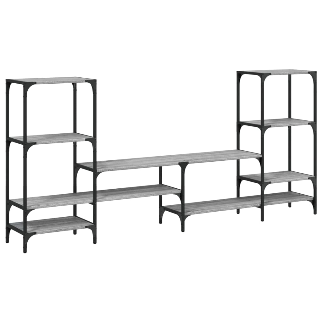 Meuble TV sonoma gris 206,5x28,5x95 cm bois d'ingénierie - XIOS